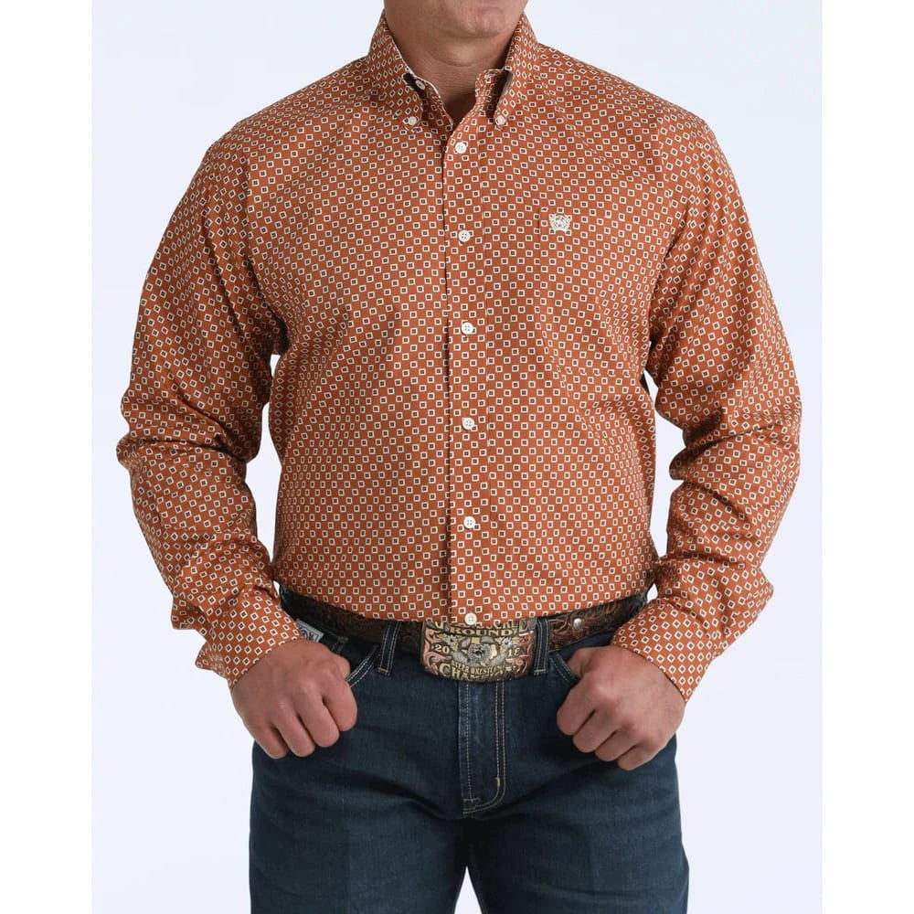 Cinch Men's Classic Fit Printed L/S Western Shirt Cinch