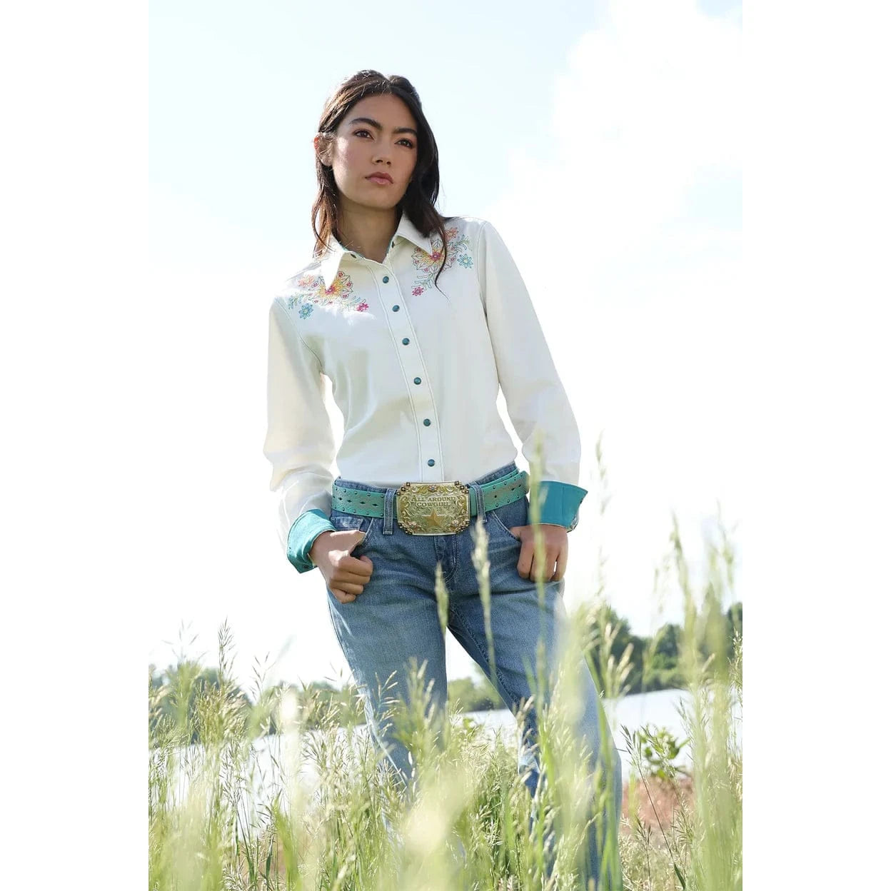 Cruel Denim Women's Embroidered Western Shirt Cruel Denim