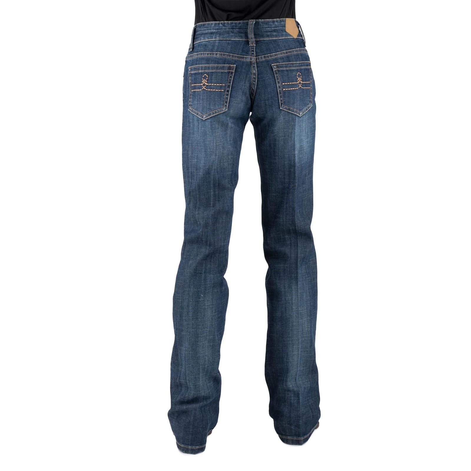 Blue jeans on a white background