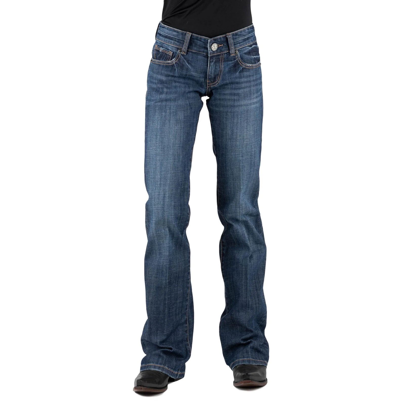 Blue jeans on a white background