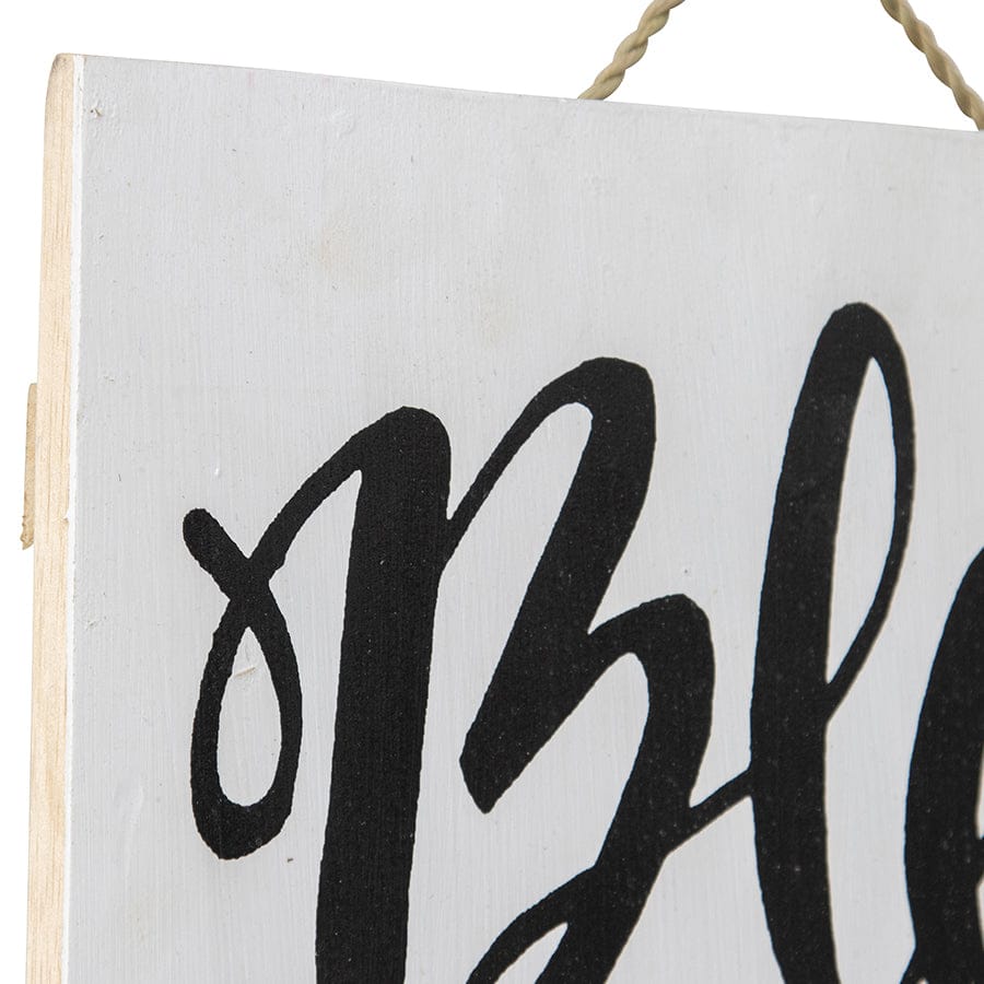 Handcrafted Monochrome Bless Our Nest Wall Art Want Giftware