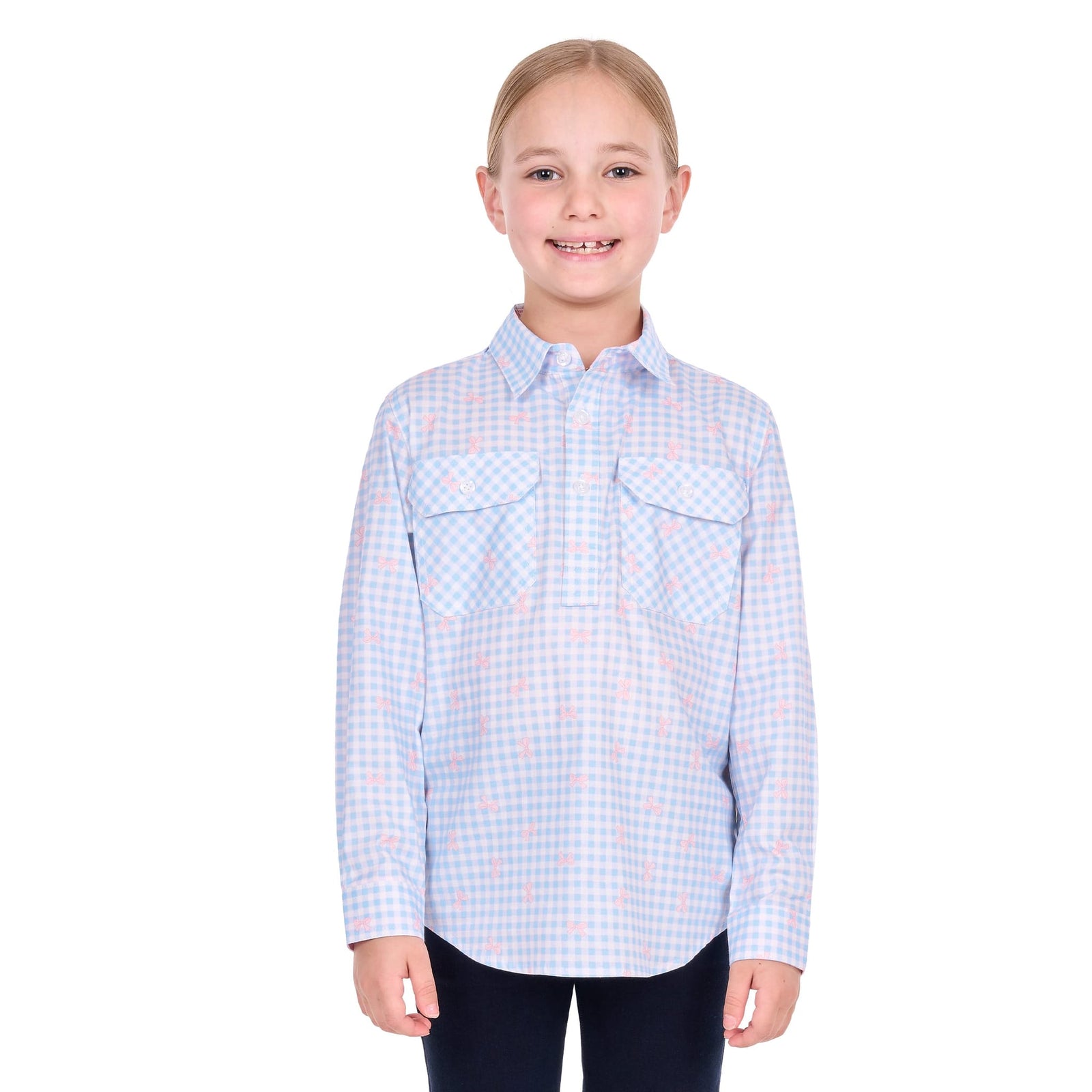 Hard Slog Girl's Lillia 1/2 Placket Work Shirt Hard Slog