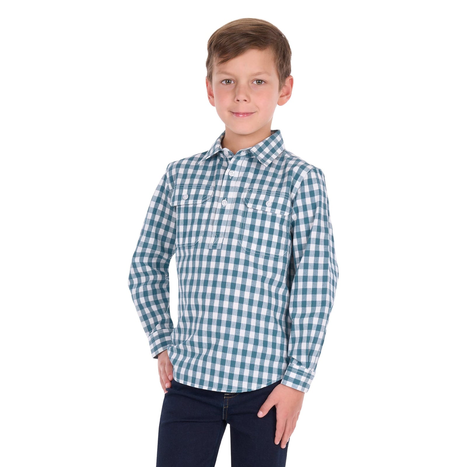 Hard Slog Girl's River 1/2 Placket Work Shirt Hard Slog