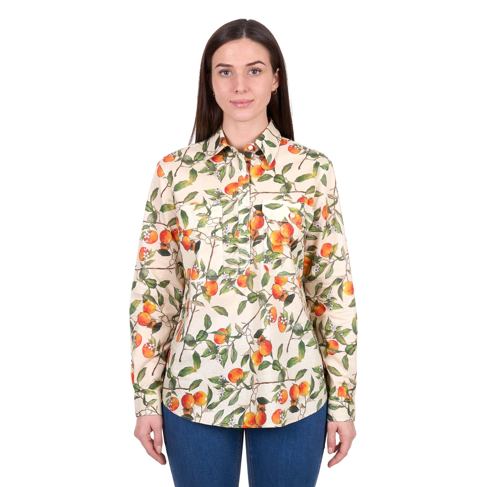 Hard Slog Women's Zia 1/2 Placket Long Sleeve Workshirt Hard Slog