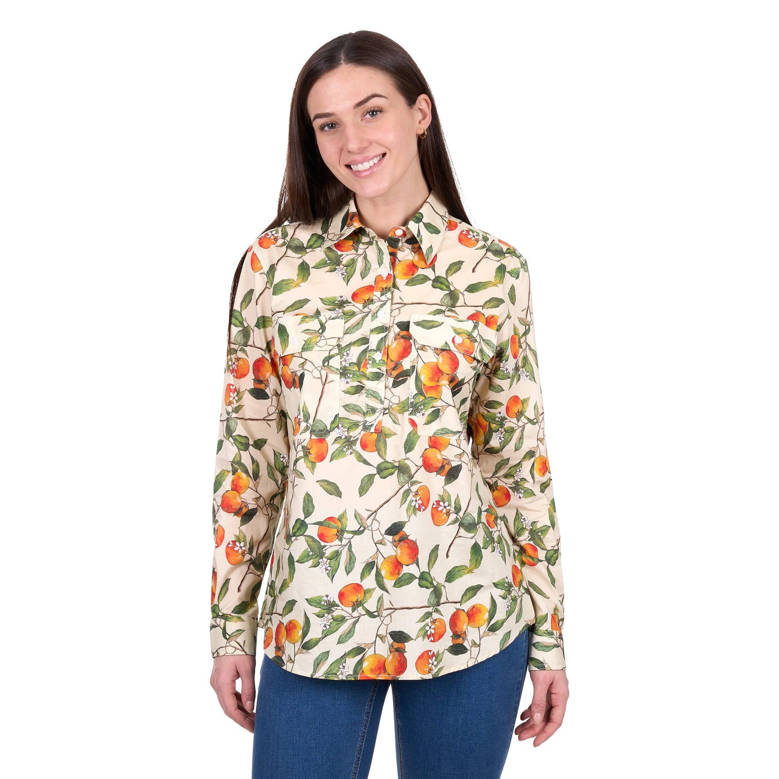 Hard Slog Women's Zia 1/2 Placket Long Sleeve Workshirt Hard Slog