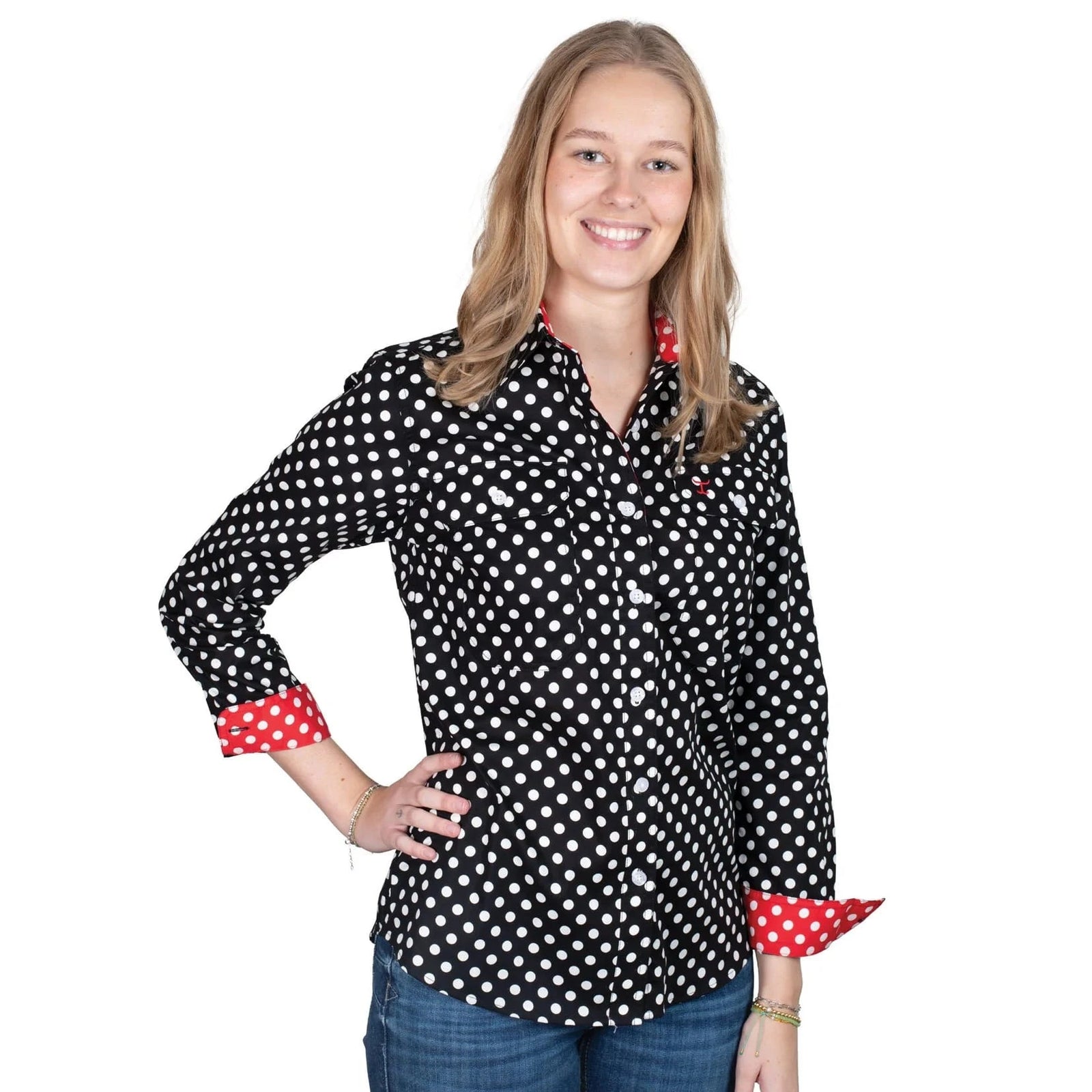Just Country Women's Abbey Full Button Print Long Sleeve Workshirt Just Country