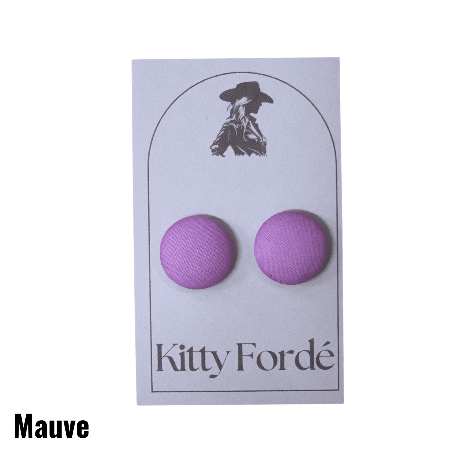 Kitty Fordè Button Earrings Kitty Fordè KFMAUVE