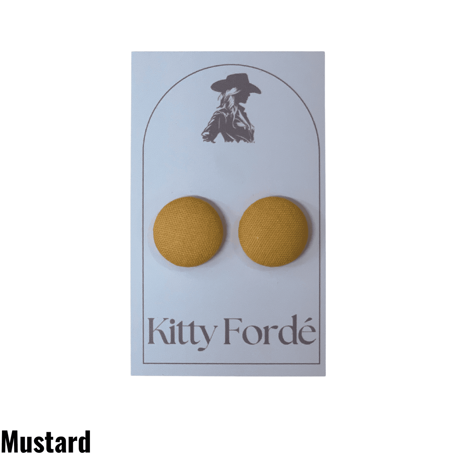 Kitty Fordè Button Earrings Kitty Fordè KFMUSTARD