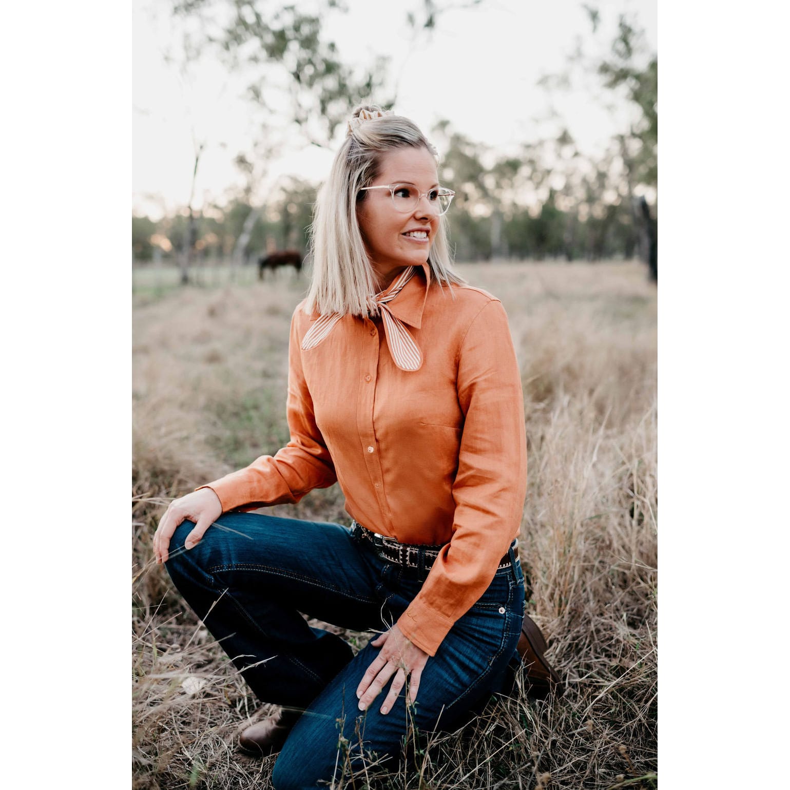 Kitty Fordè Camilla Plain Linen Long Sleeve Shirt Kitty Fordè
