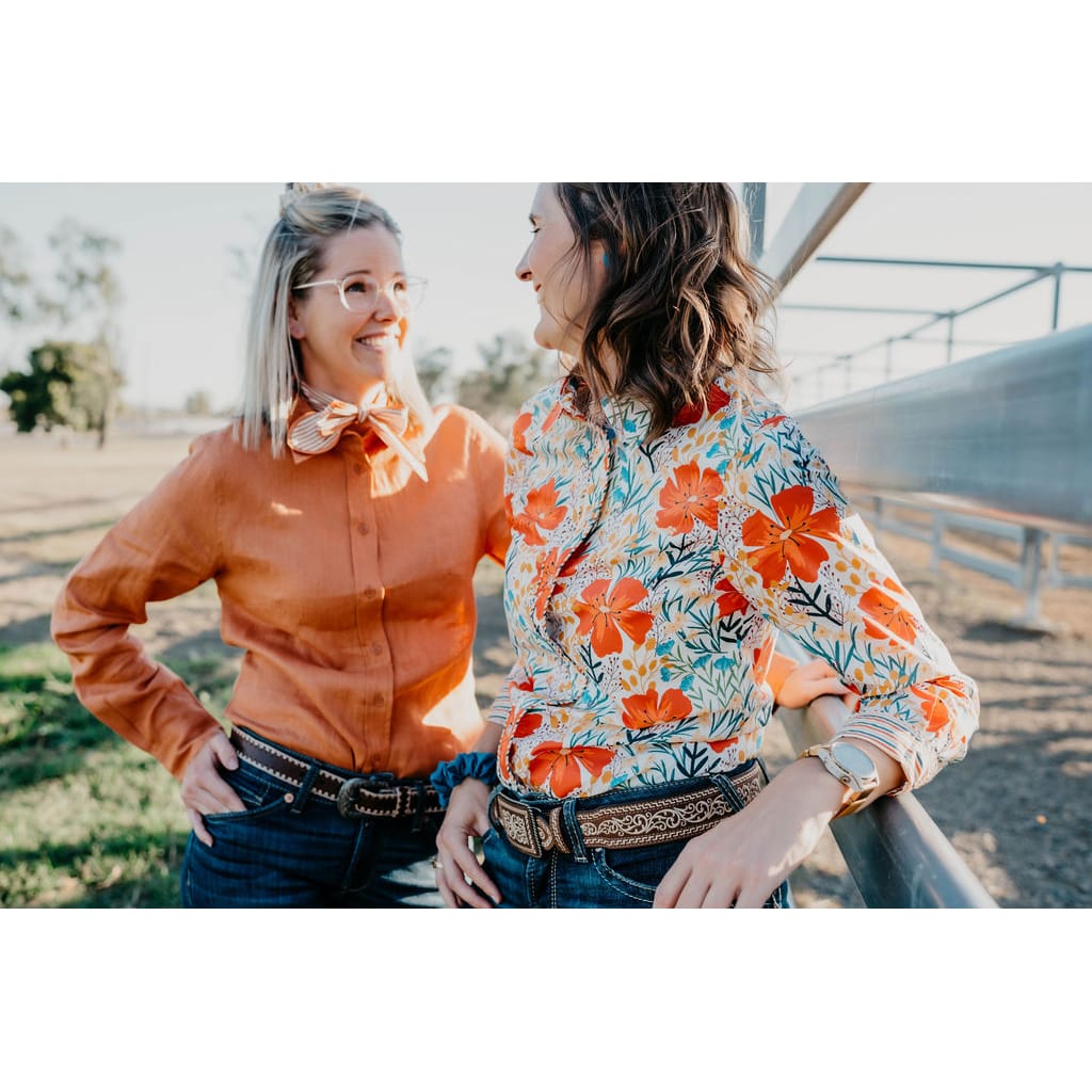 Kitty Fordè Camilla Plain Linen Long Sleeve Shirt Kitty Fordè