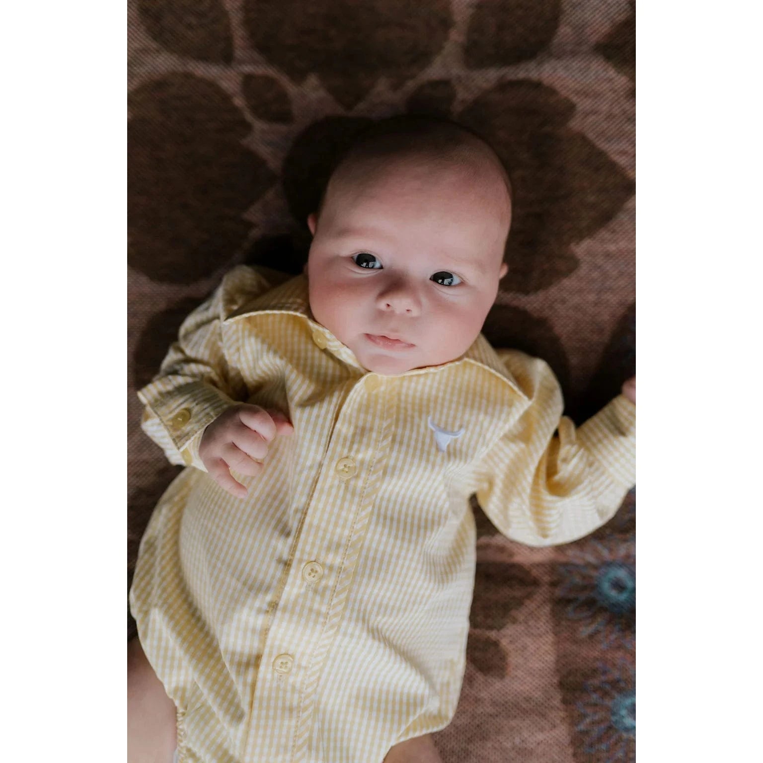 Little Windmill "Sunshine" Lemon Long Sleeve Romper Little Windmill Co