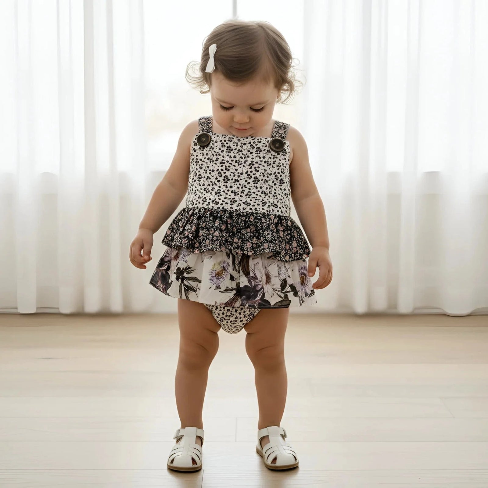 Love Henry Girl's Frilly Playsuit Love Henry