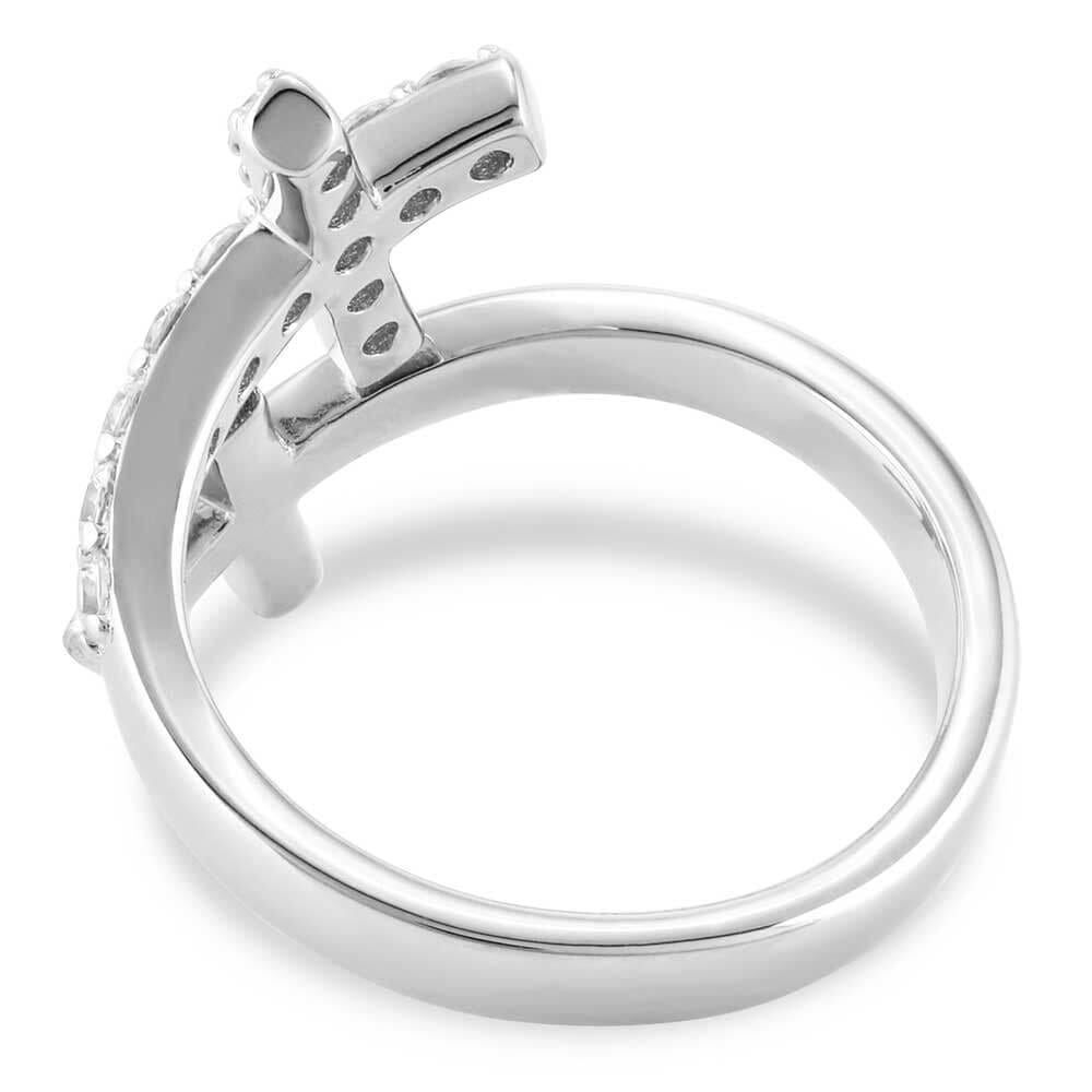 Montana Silversmiths Fearless Faith Crystal Cross Ring Montana Silversmiths