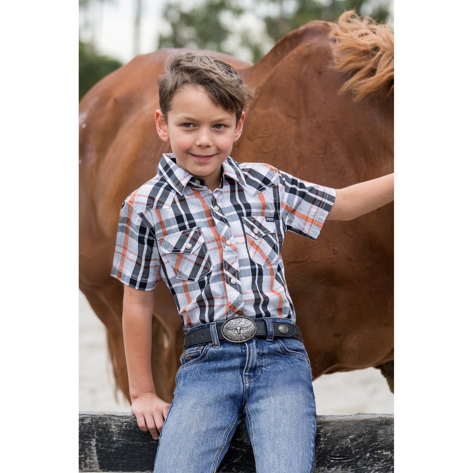 Pure Western Boy's Terry Short Sleeve Shirt Pure Western