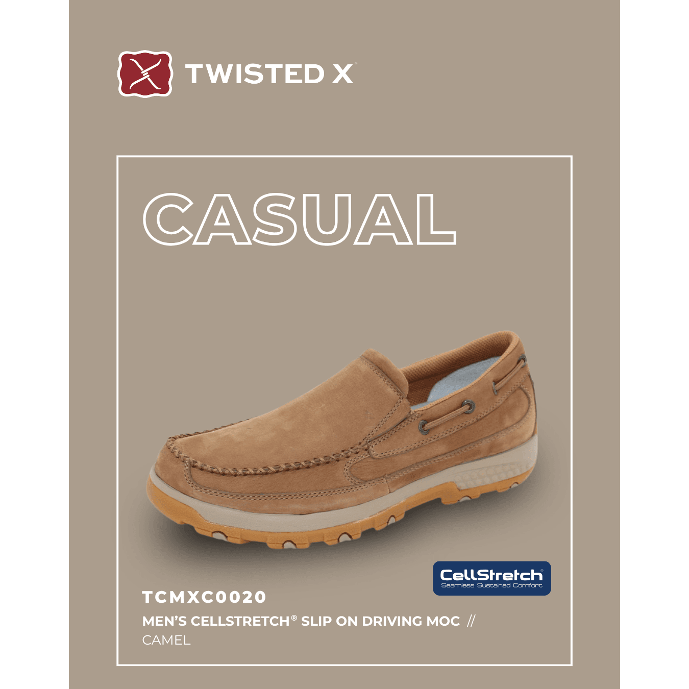 Twisted X Men’s CellStretch® Slip On Driving Moc Twisted X