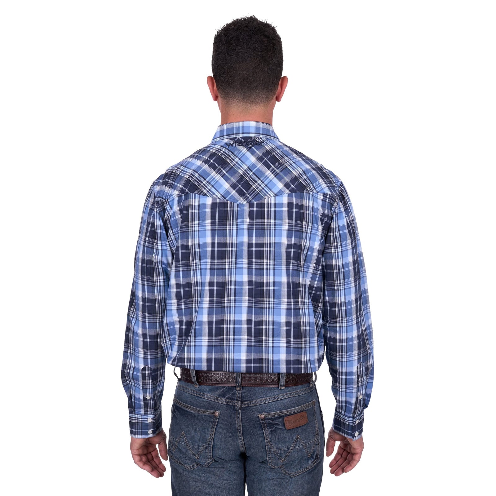 Wrangler Men's Billy Logo Long Sleeve Western Shirt Wrangler