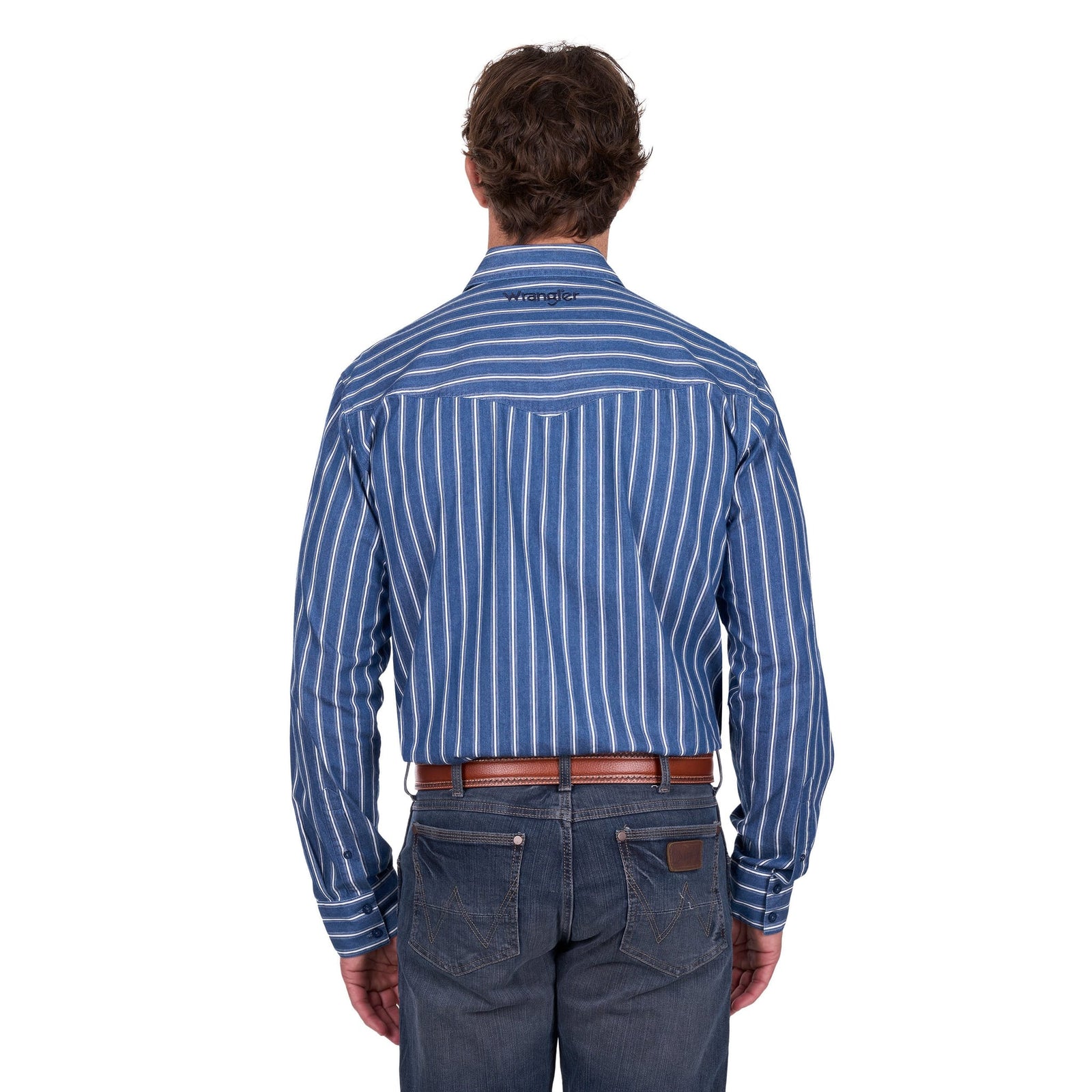 Wrangler Men's Roy Stripe L/S Western Shirt Wrangler