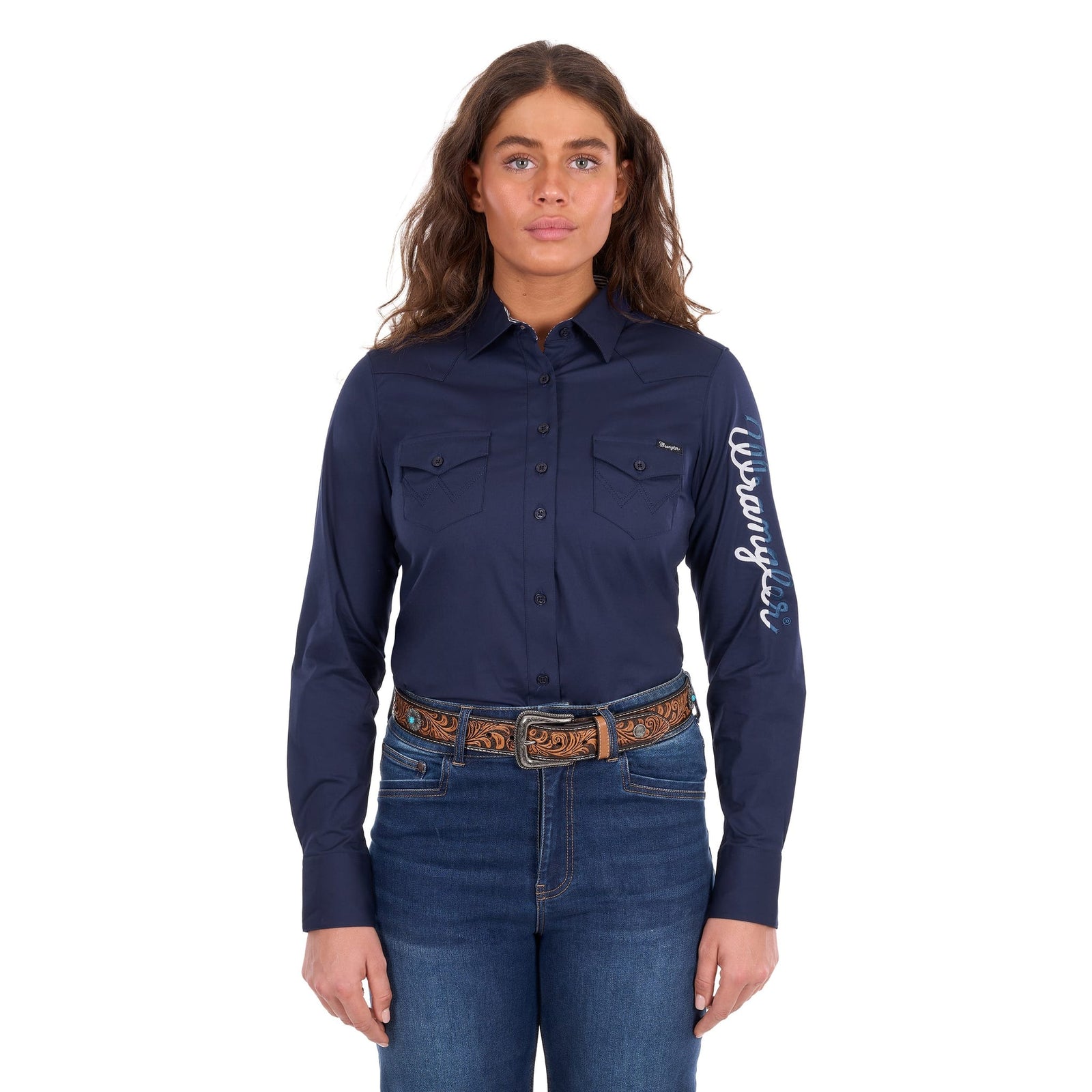 Wrangler Women's Hazel Logo Western Shirt Wrangler
