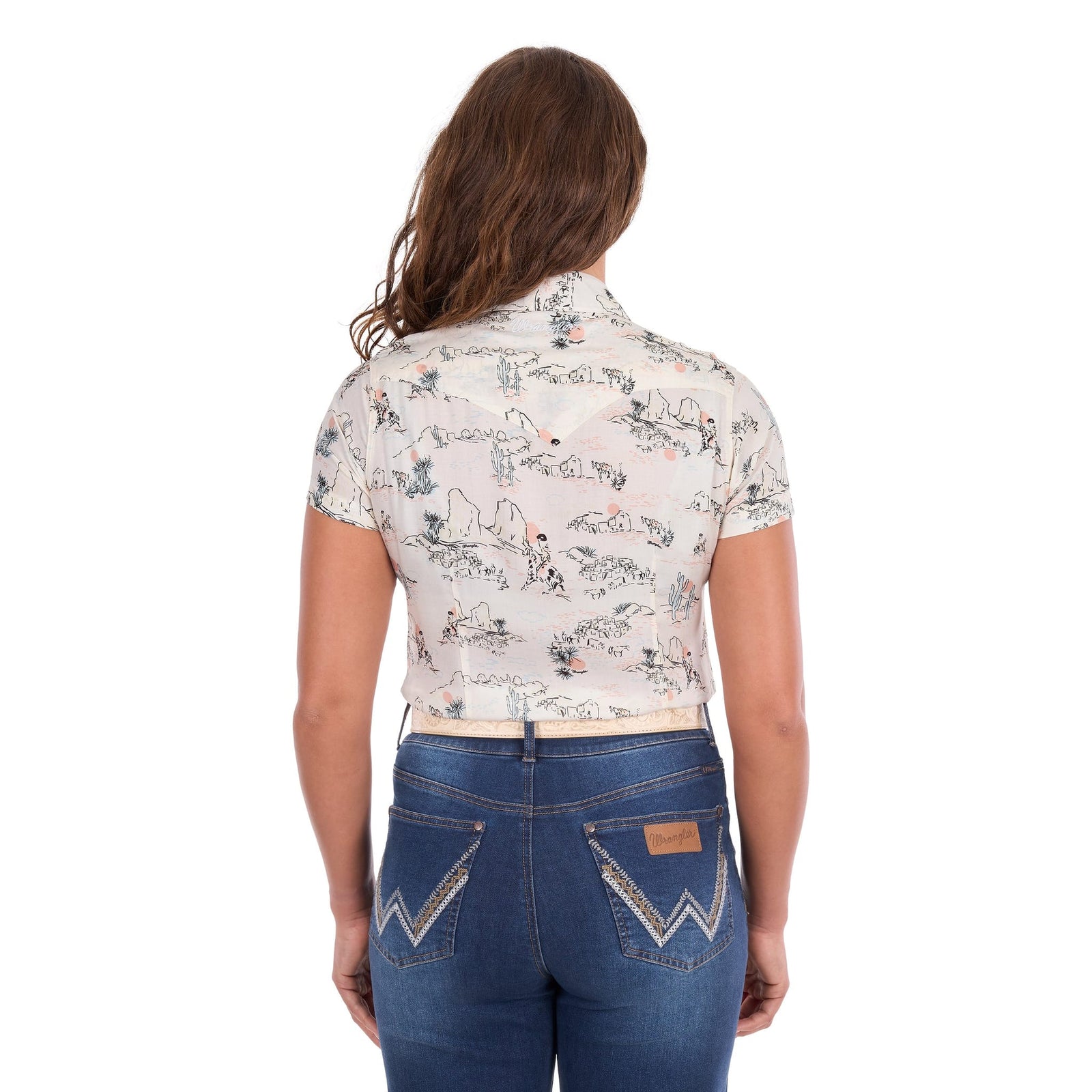 Wrangler Women's Heidi Short Sleeve Western Shirt Wrangler