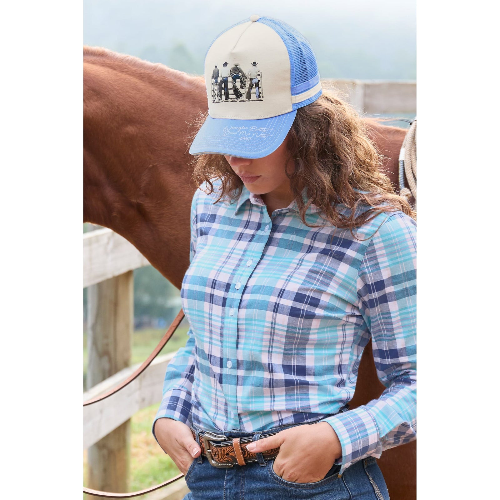 Wrangler Women's Josie High Profile Trucker Cap Wrangler