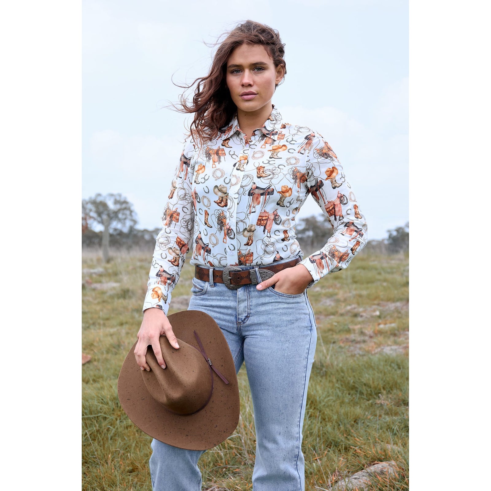 Wrangler Women's Marilyn Long Sleeve Western Shirt Wrangler