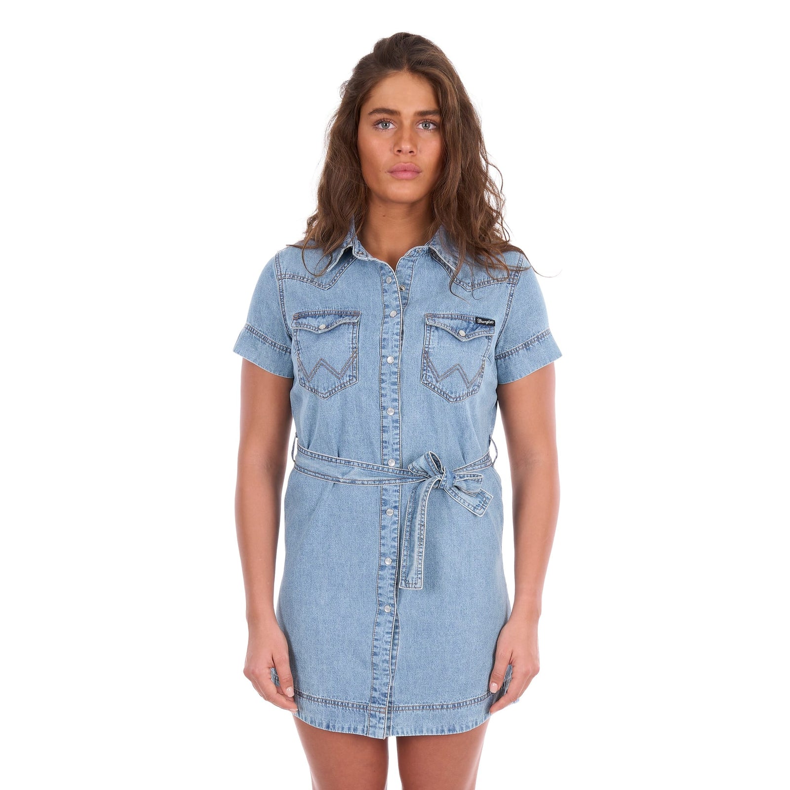 Wrangler Women's Marla Short Sleeve Denim Dress Wrangler