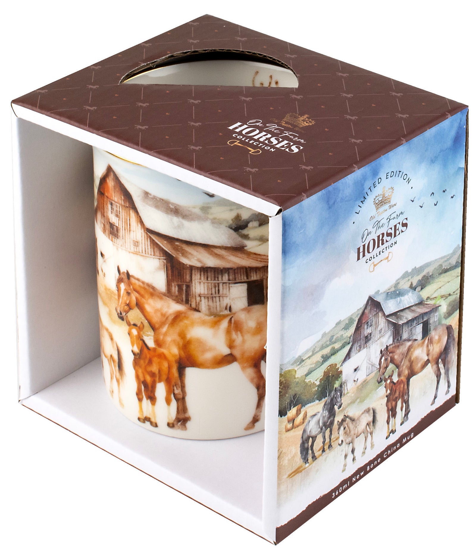Mug with horse design in a decorative box