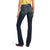 Ariat Women's Lexie Perfect Rise Boot Cut Jean. Person wearing blue jeans on a white background