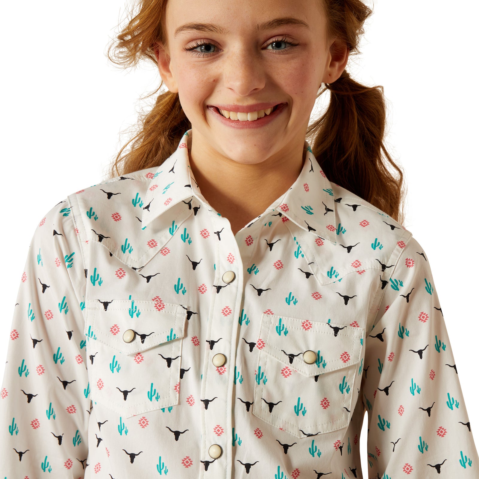 Ariat Girl's Steer Garden L/S Western Shirt