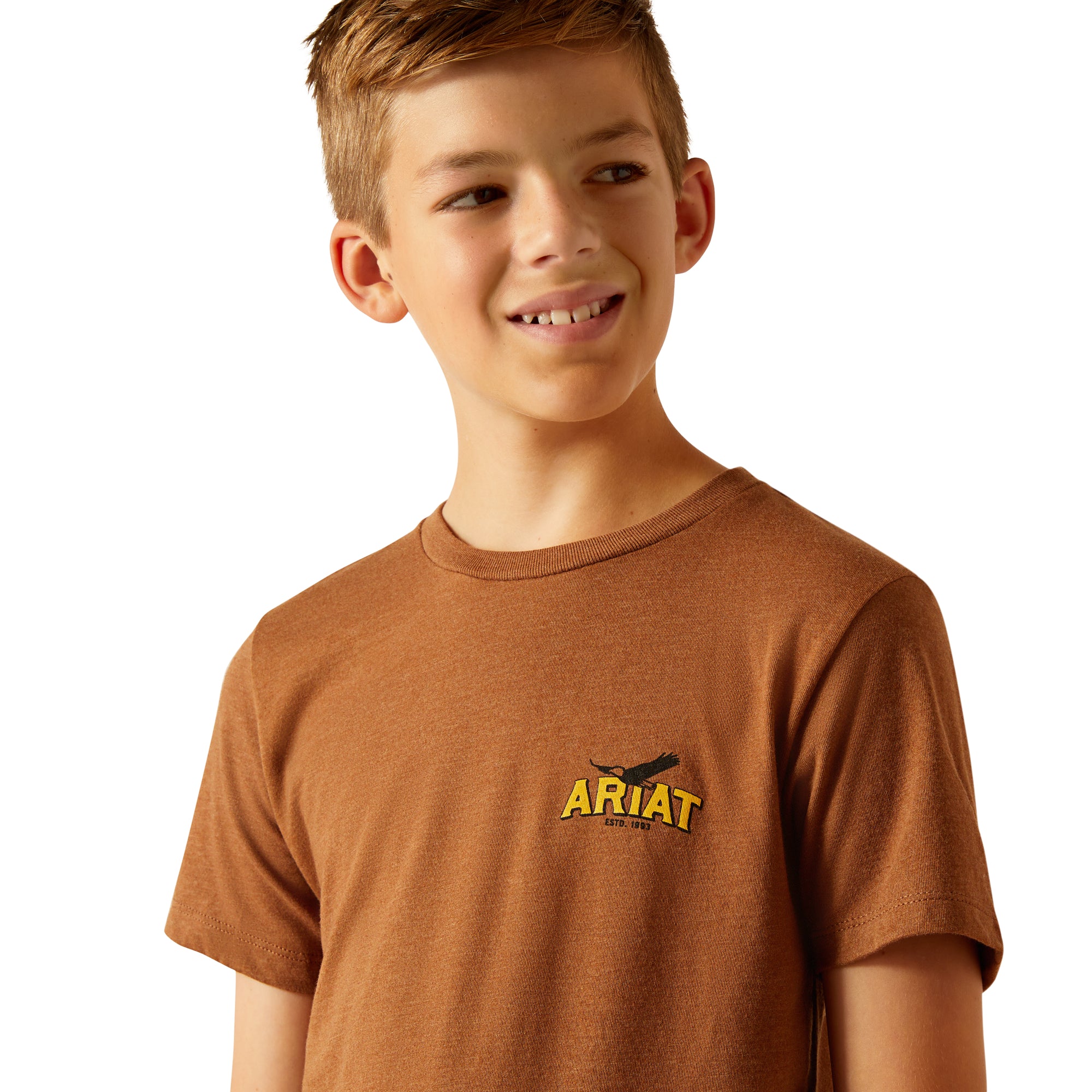 Ariat Boy's Bison Sketch Shield S/S Tee