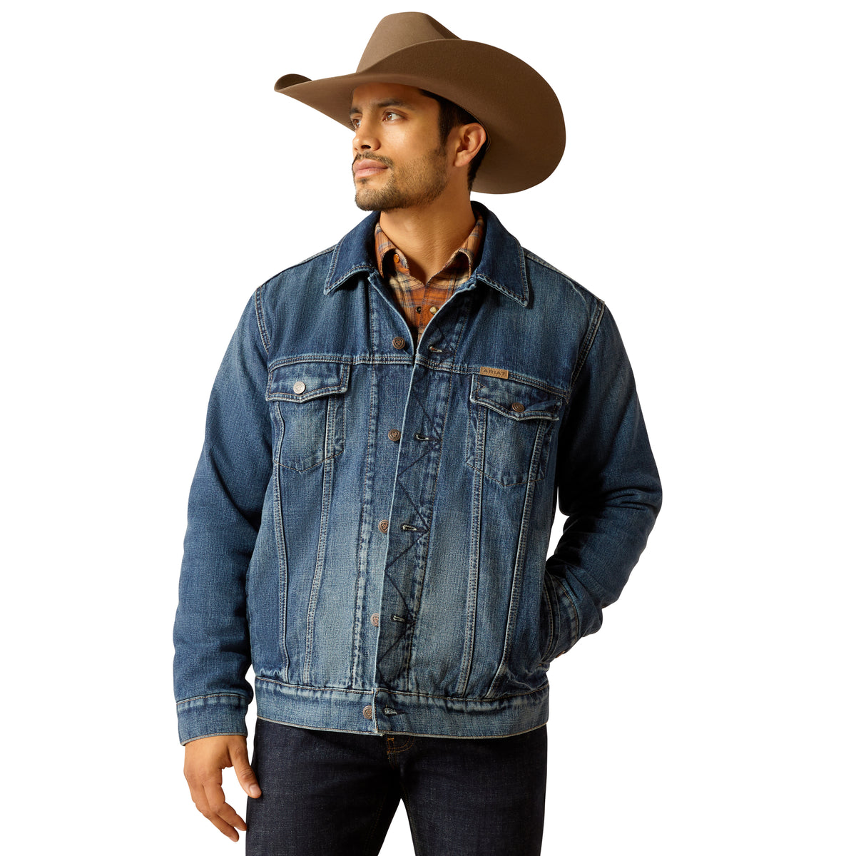 Ariat Men&#39;s Blanket Lined Denim Trucker Jacket