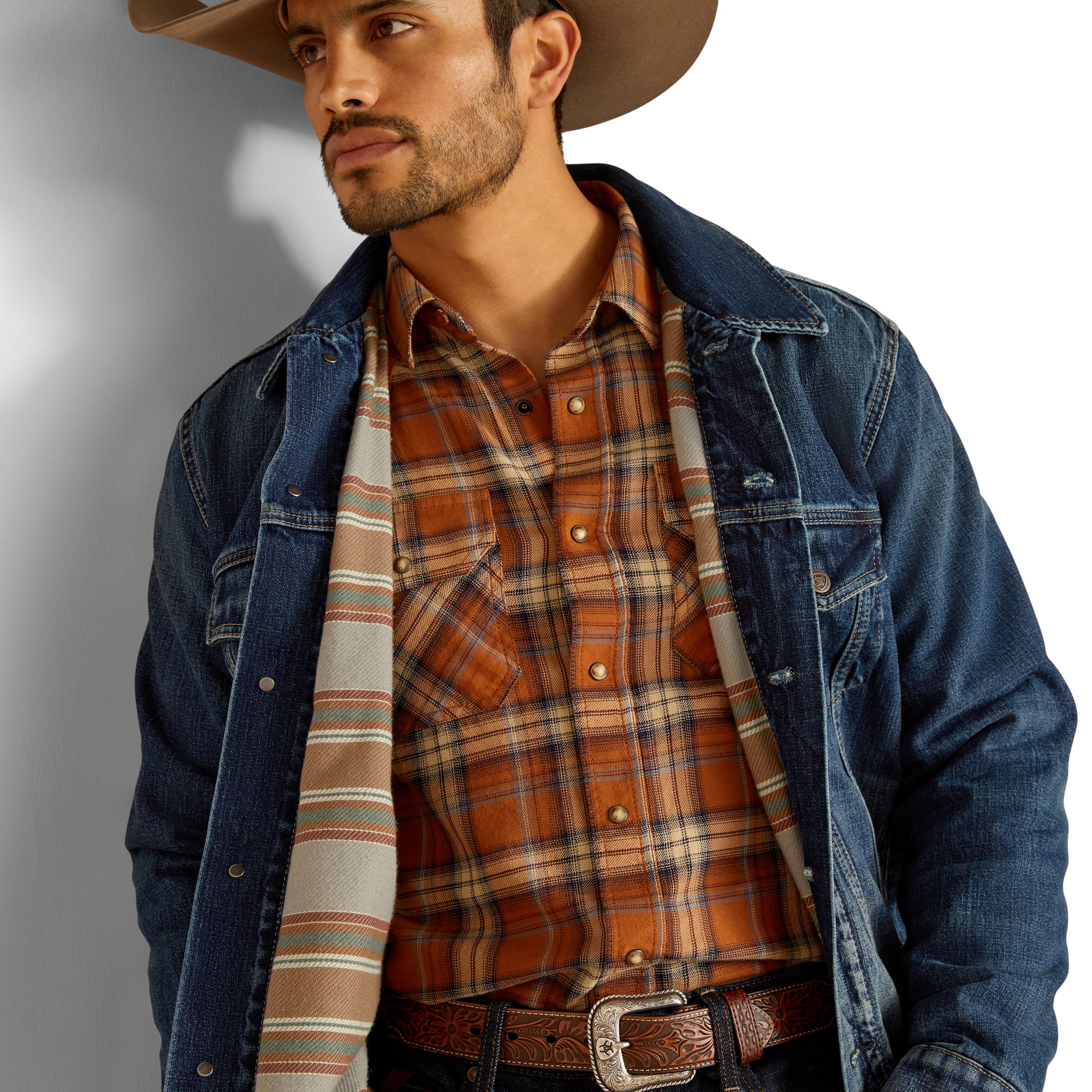 Ariat Men's Blanket Lined Denim Trucker Jacket