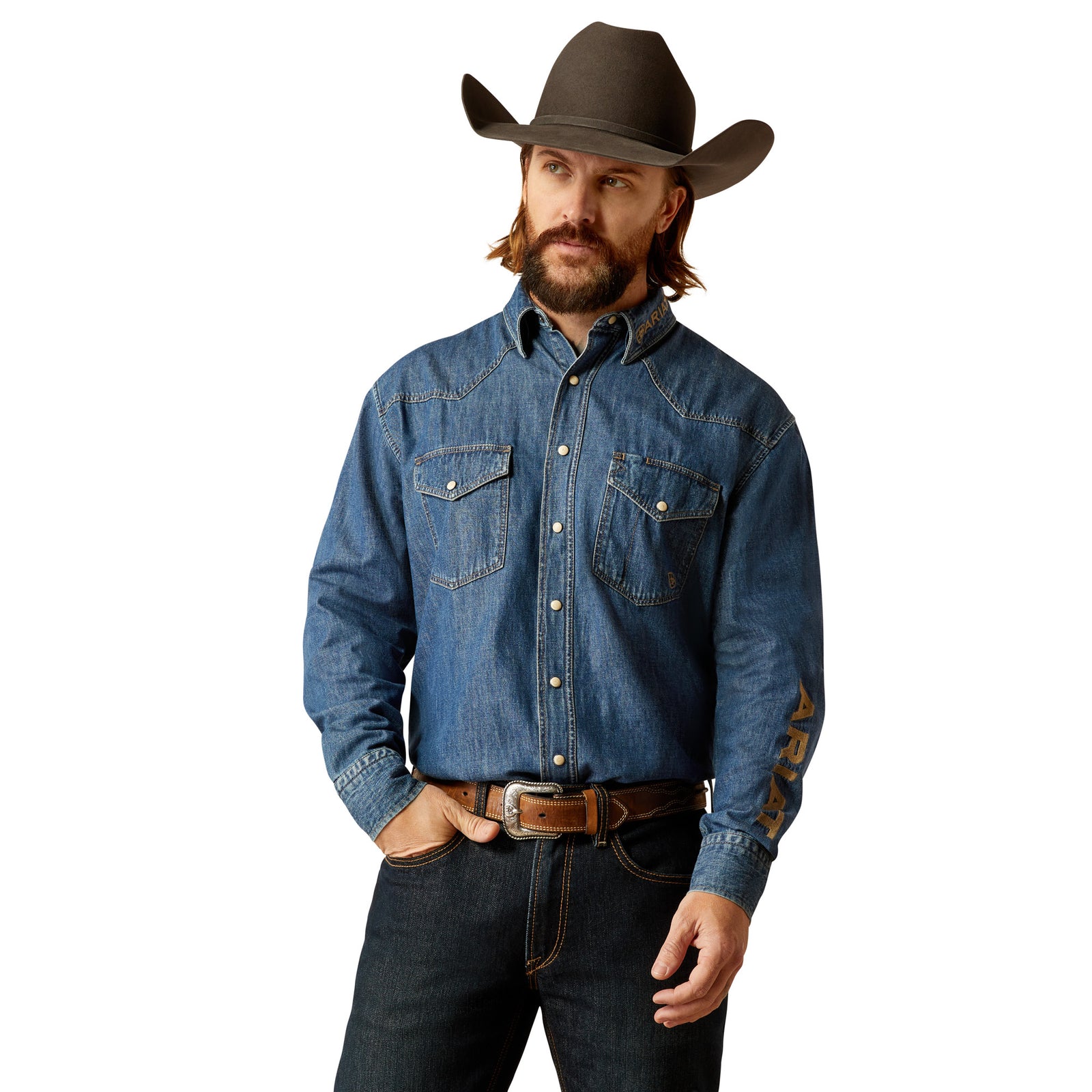Ariat Men's Team Denim L/S Western Shirt