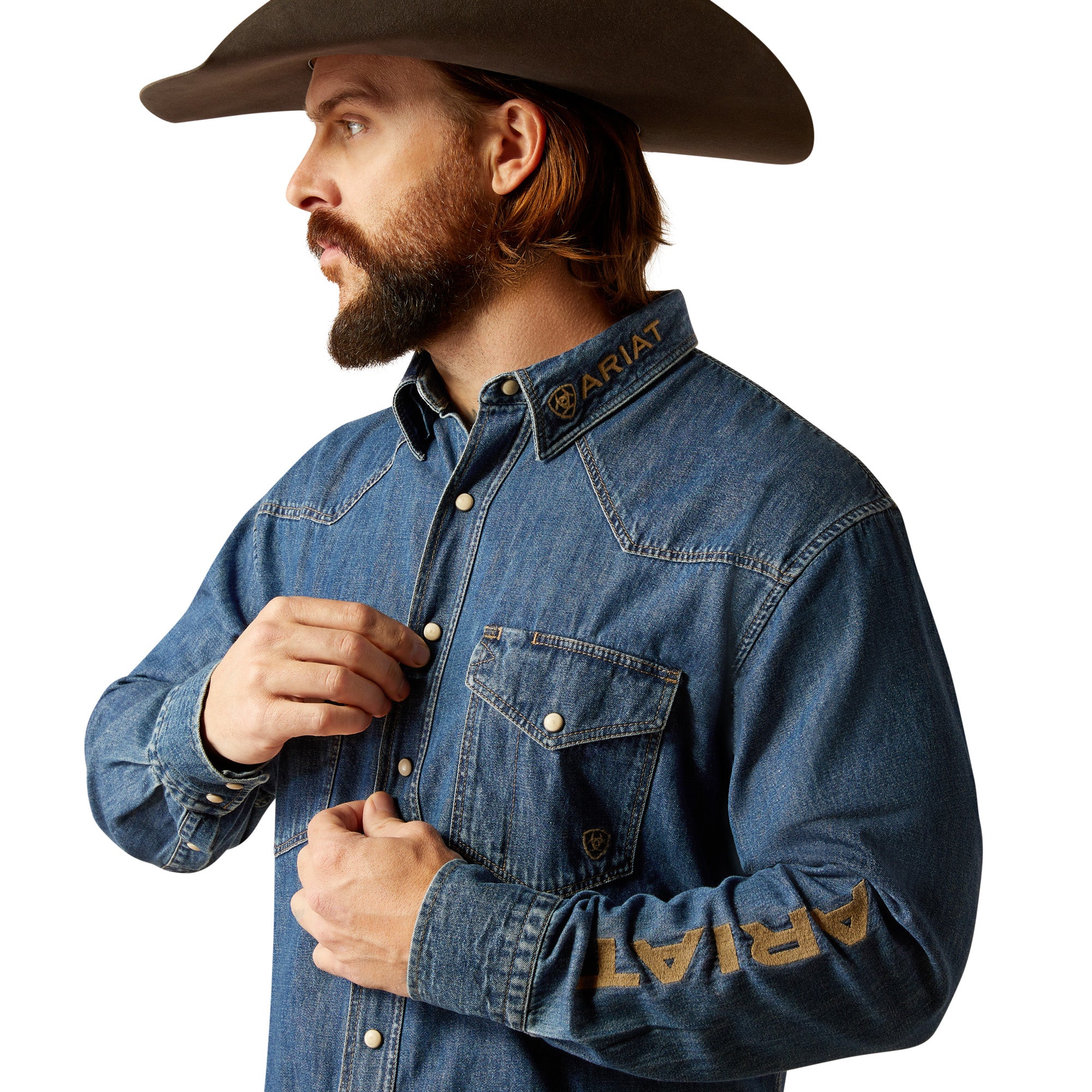 Ariat Men's Team Denim L/S Western Shirt