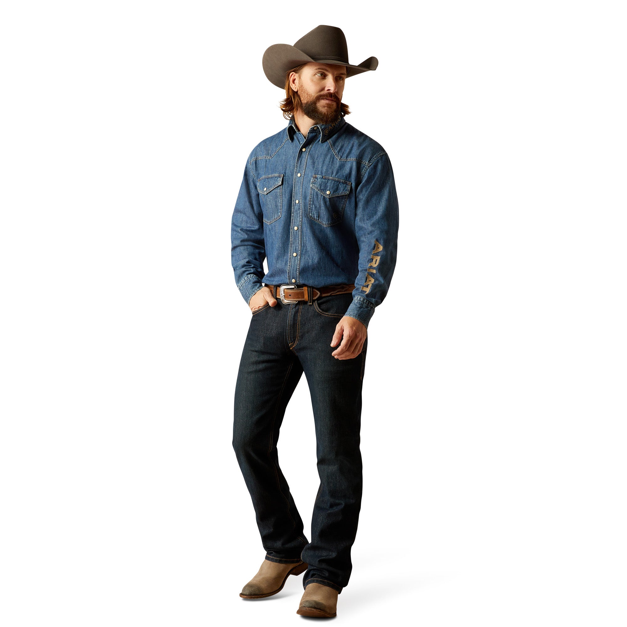 Ariat Men's Team Denim L/S Western Shirt