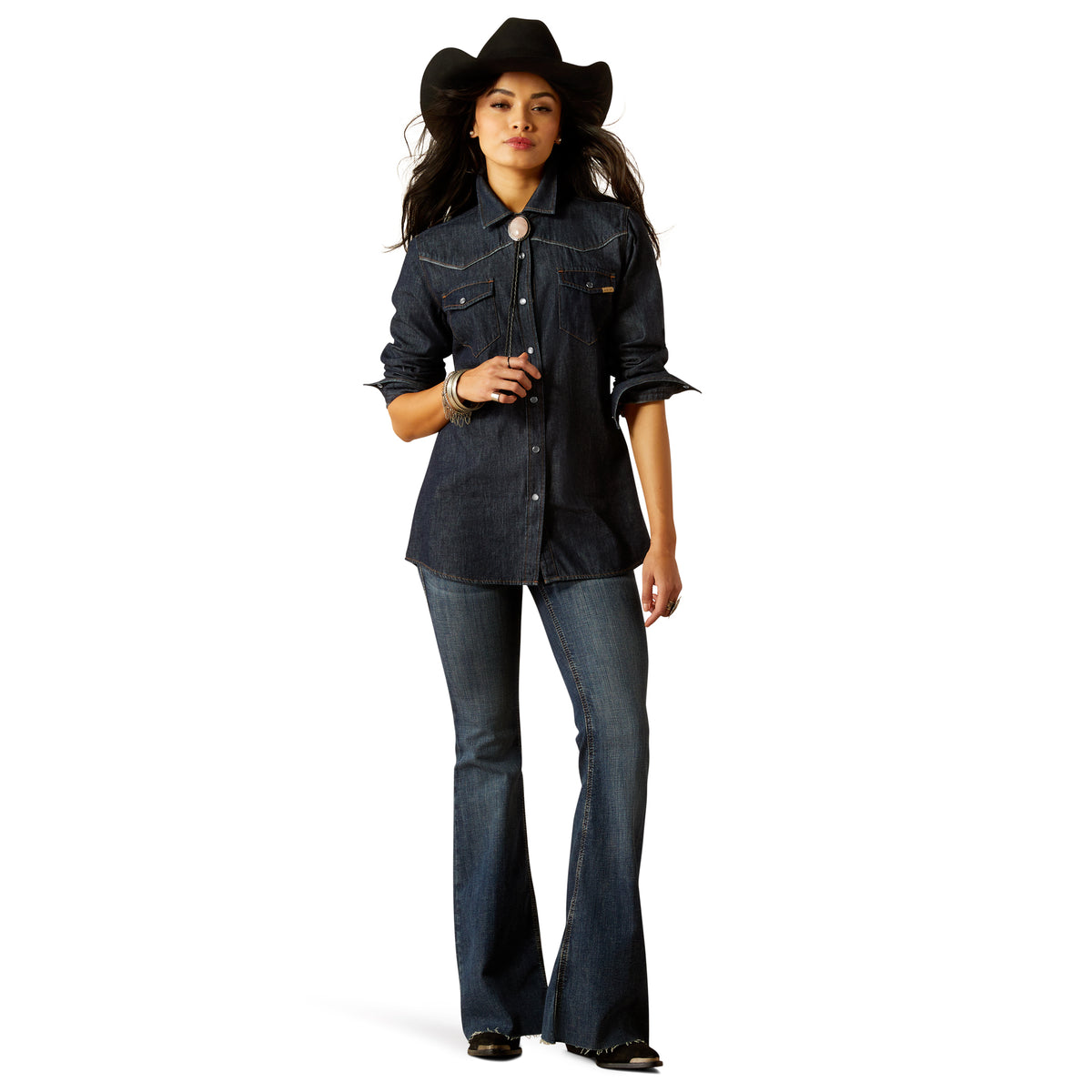 Ariat Women's Farriday Denim  L/S Western Shirt