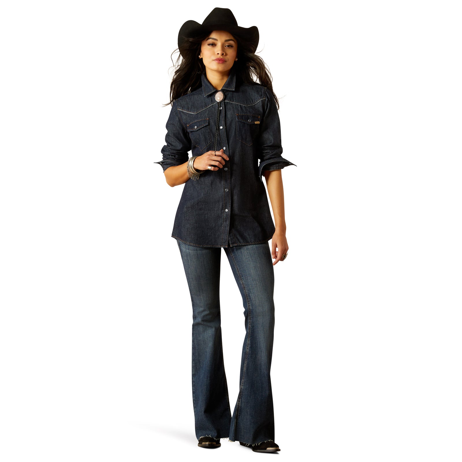 Ariat Women's Farriday Denim  L/S Western Shirt