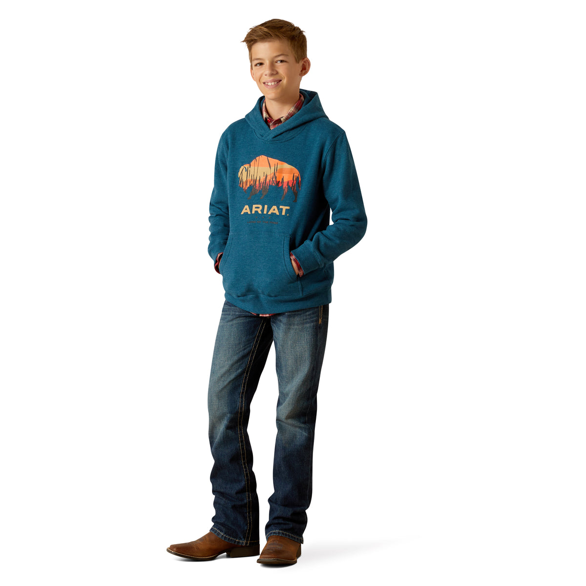 Ariat Boy's Bison Plains Hoodie