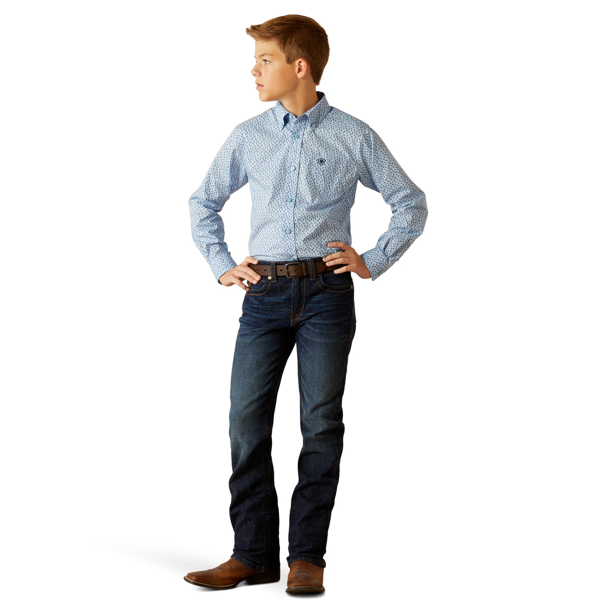 Ariat Boy's Rowan Classic Fit L/S Western Shirt