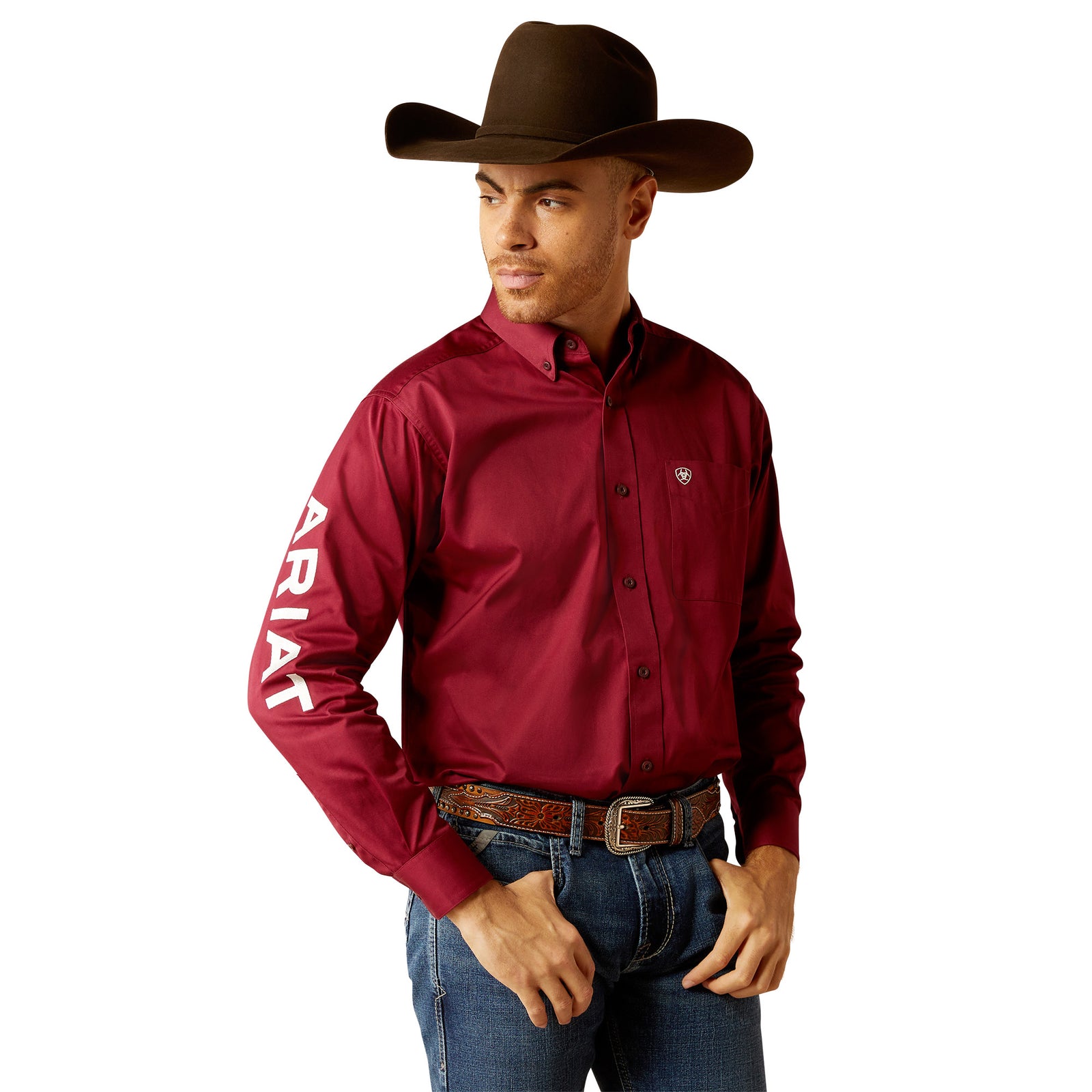 Ariat Men's Team Logo L/S Western Shirt