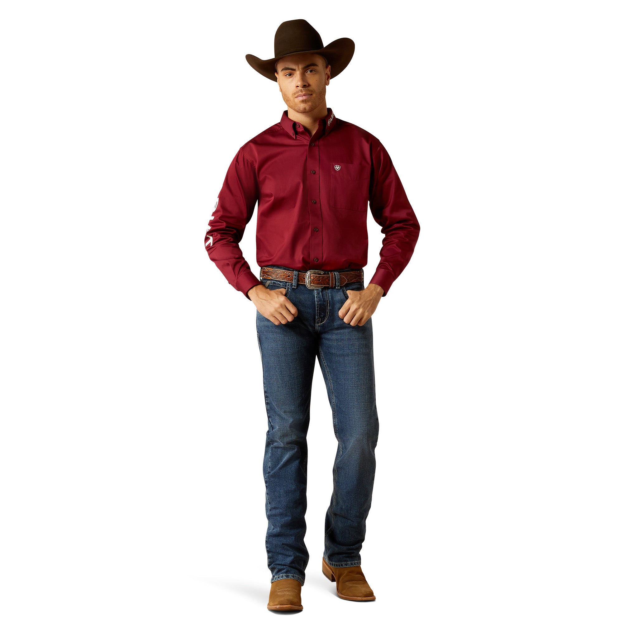 Ariat Men's Team Logo L/S Western Shirt
