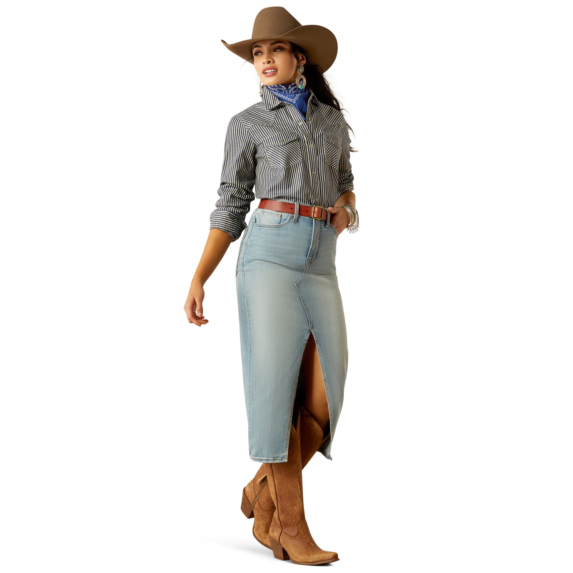 Ariat Women's Railroad Stripe L/S Western Shirt