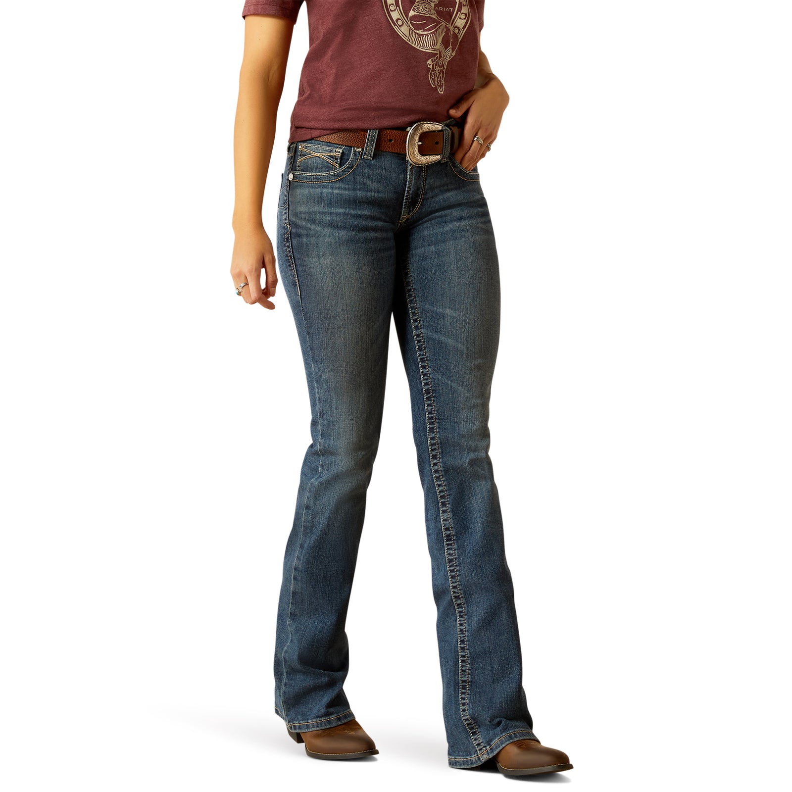 Ariat Women's Mid Rise Amora Boot Cut Jean