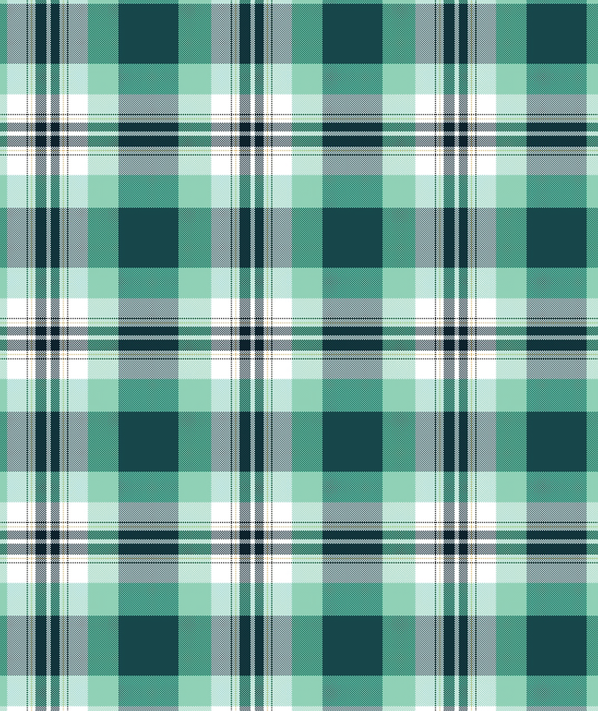 Plaid pattern with green, blue, and white colors