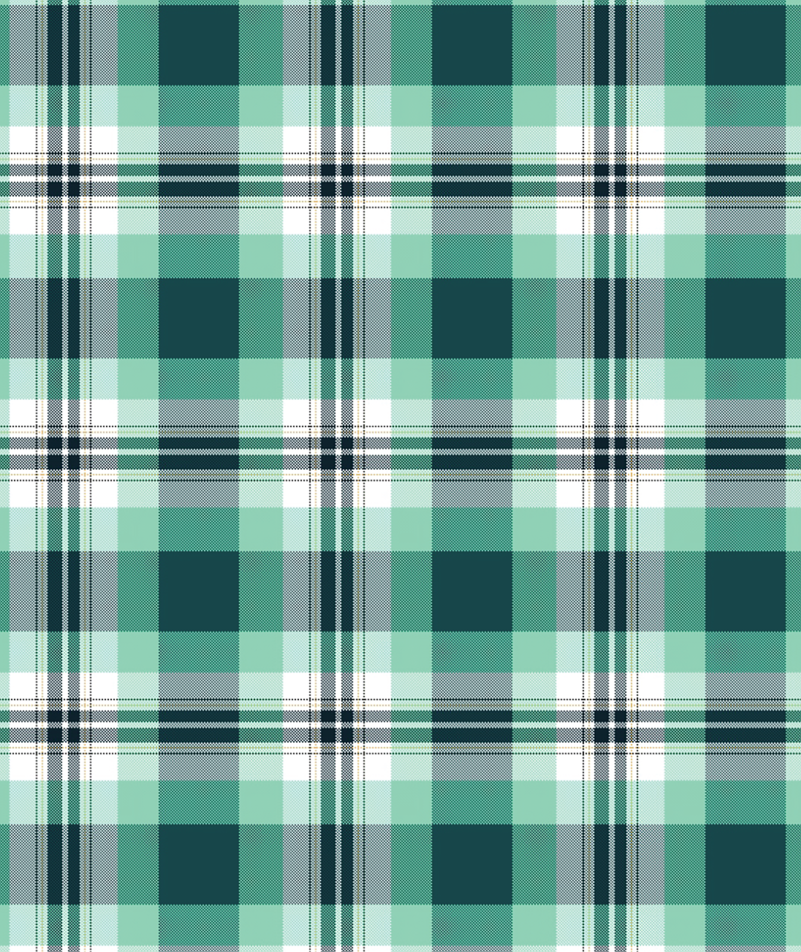 Plaid pattern with green, blue, and white colors