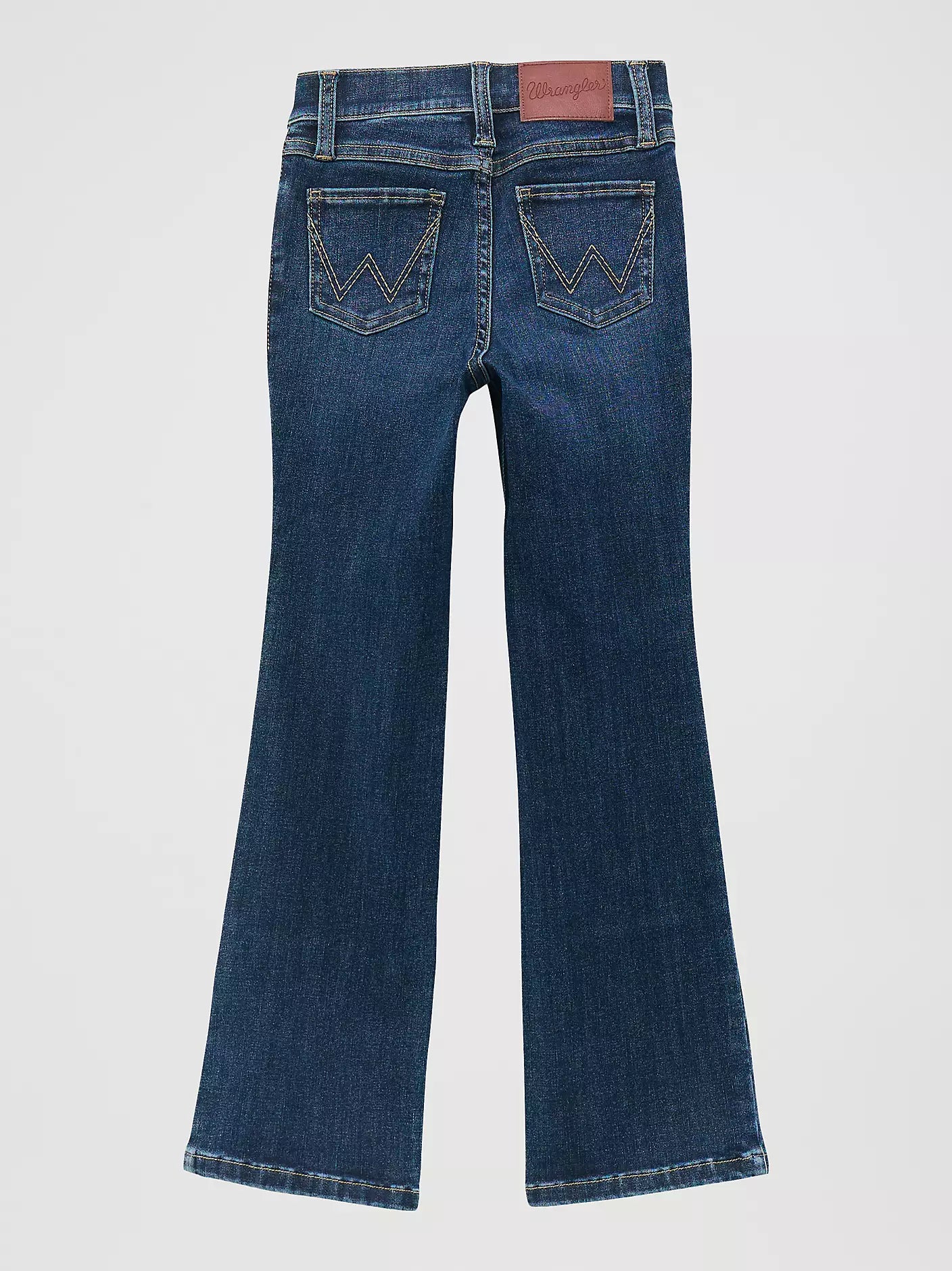 Blue jeans on a white background