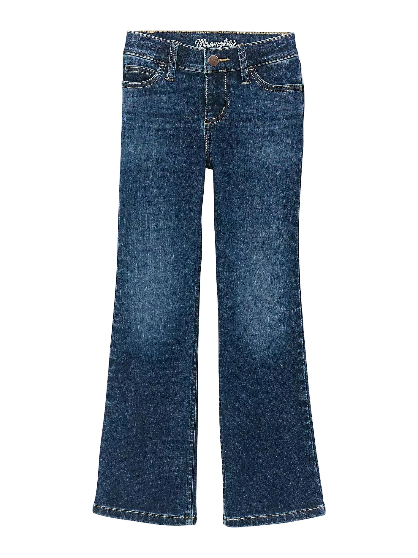 Blue jeans on a white background