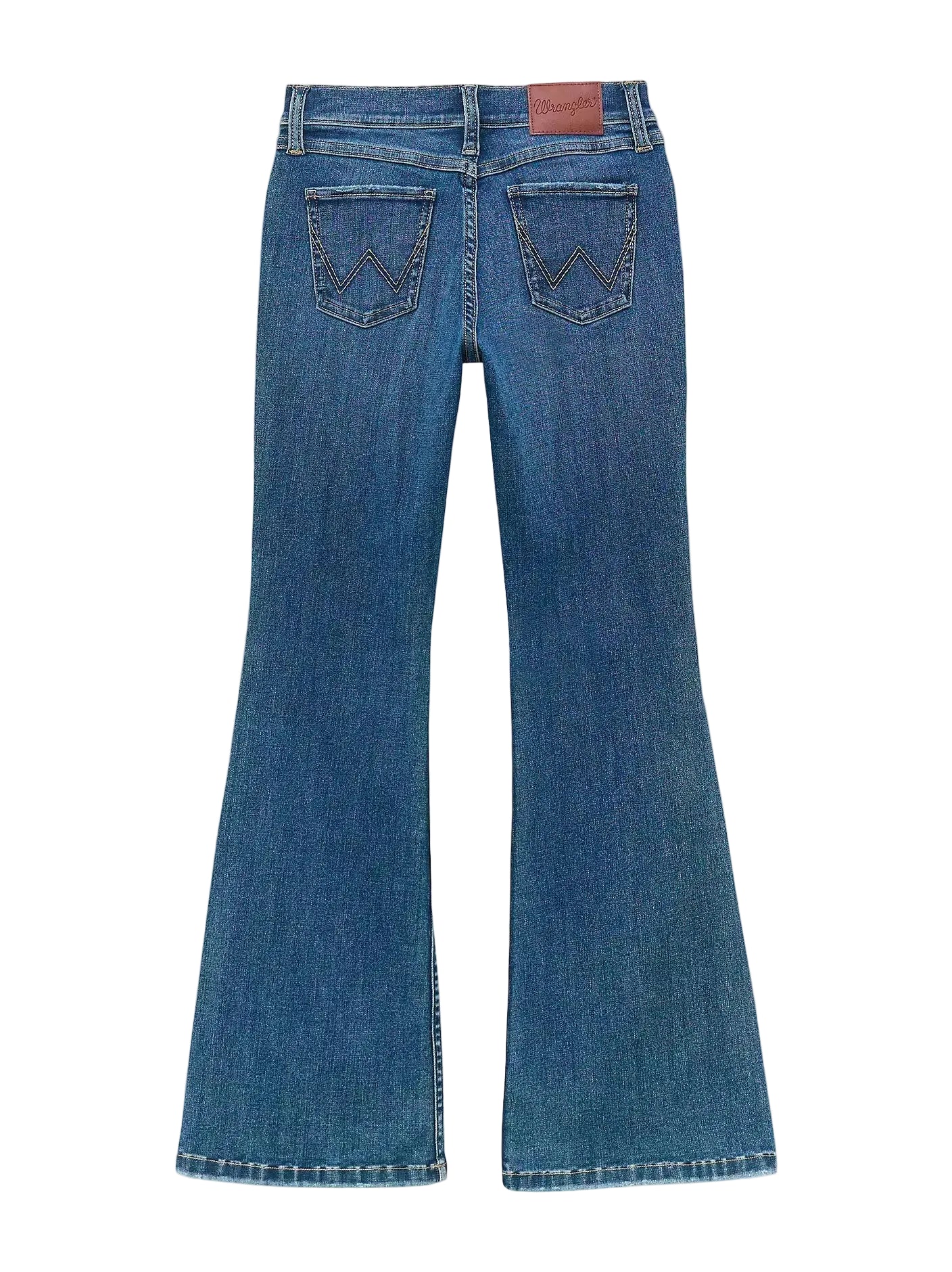 Blue jeans on a white background
