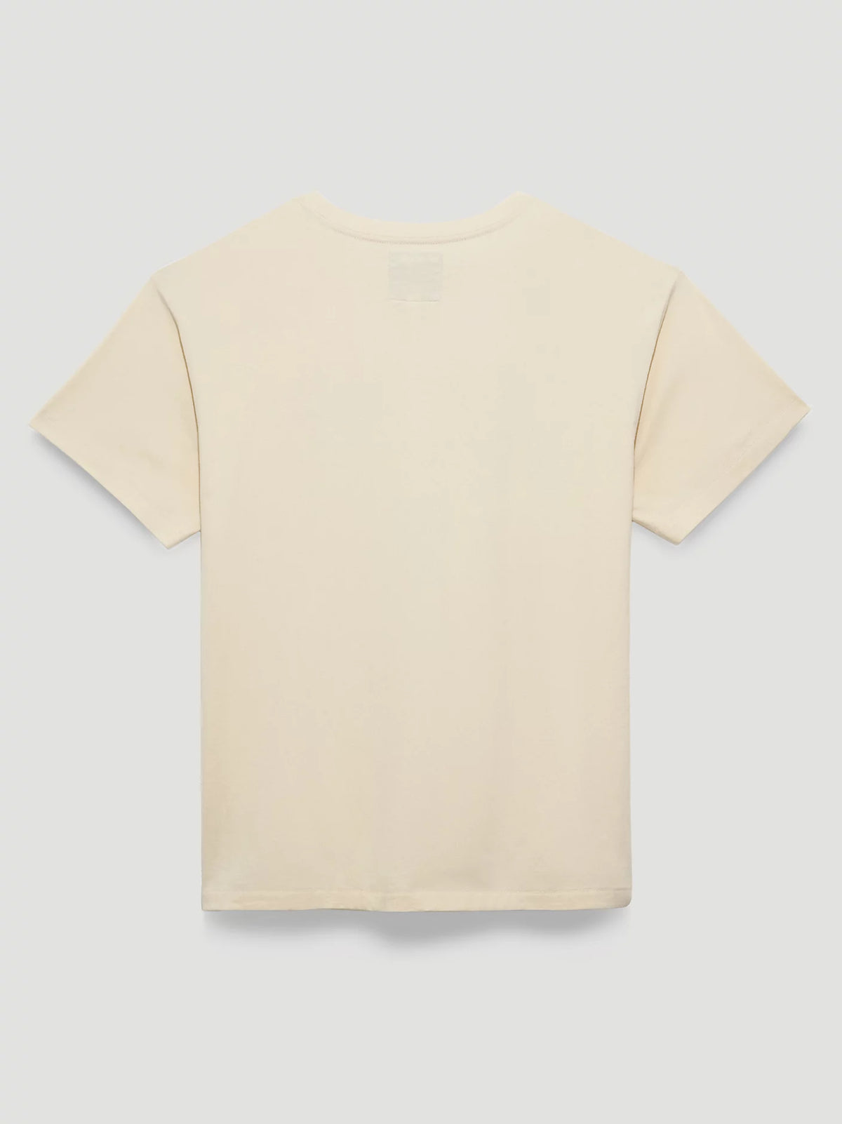Beige t-shirt on a light gray background