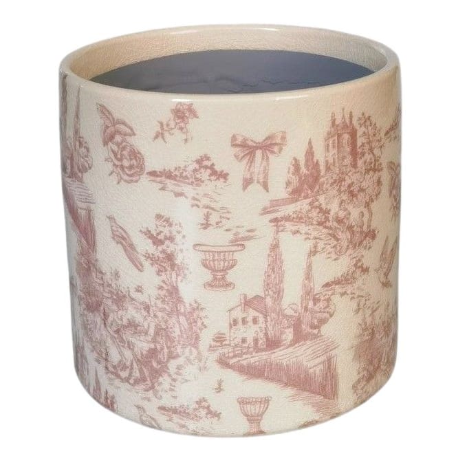 14cm Romantique Toile Planter Pink Urban Products
